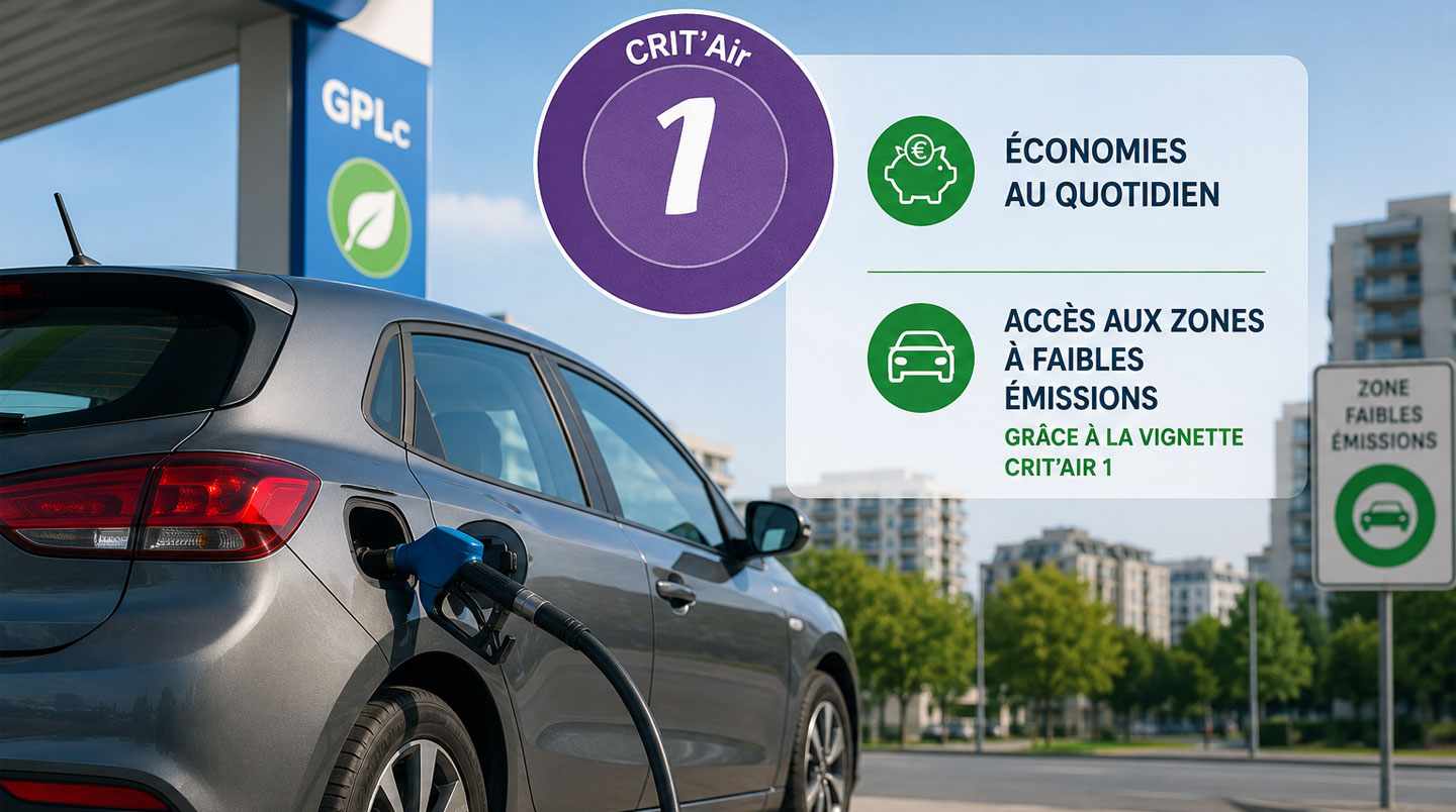 Illustration des avantages économiques et environnementaux du GPLc pour le conducteur